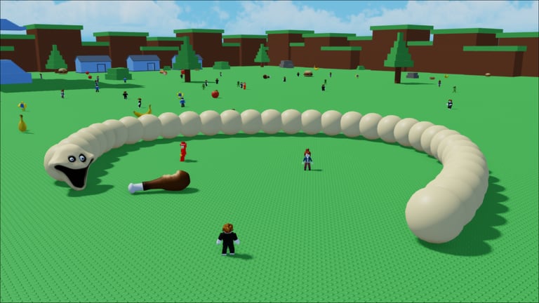 Become-Hungry-Worm-Arena mit wachsendem Wurm, der Orbs und rivalisierende Spieler jagt